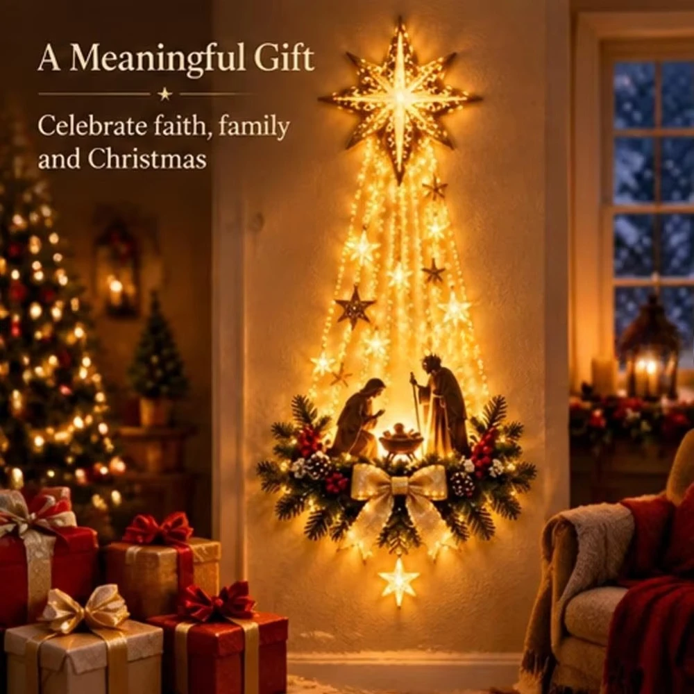 Lighting Christmas Decor - Decorazione da parete a tema natalizio
