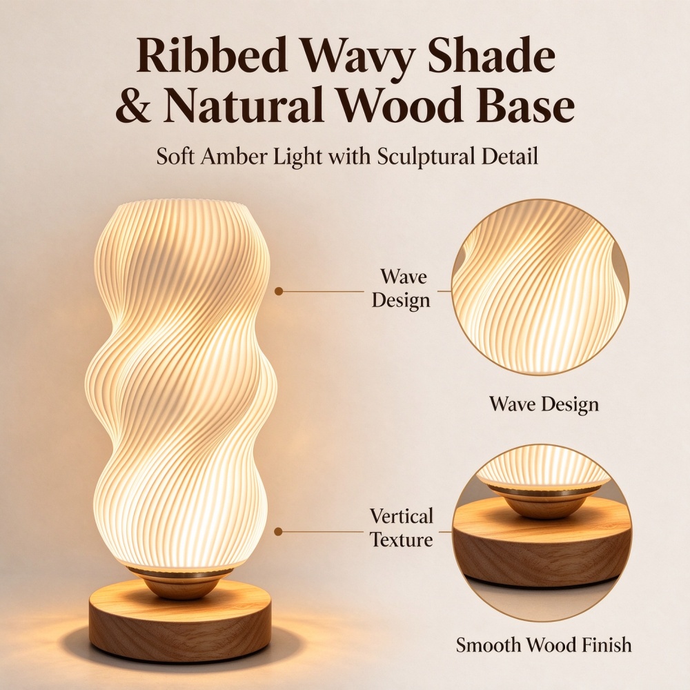 Lampada da notte con texture o - Lighting Decor Bedroom recensione e prezzo