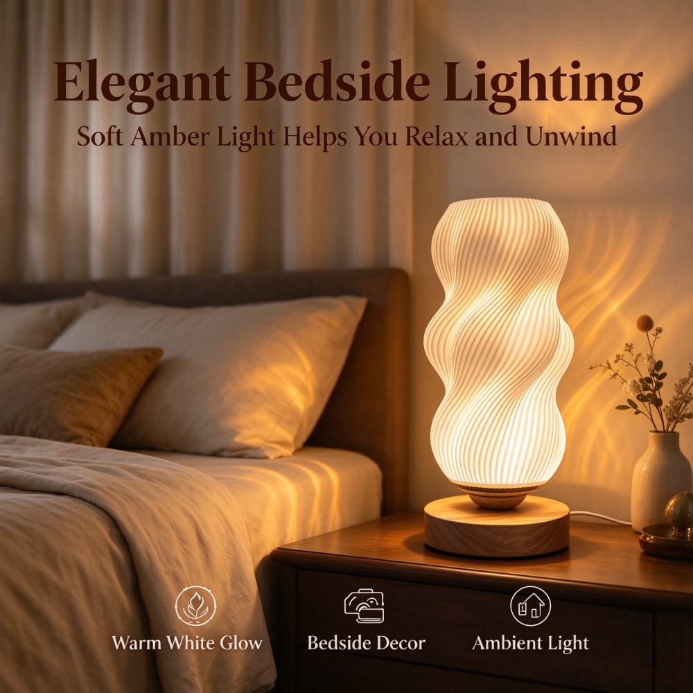 Lampada da notte con texture o - Lighting Decor Bedroom recensione e prezzo